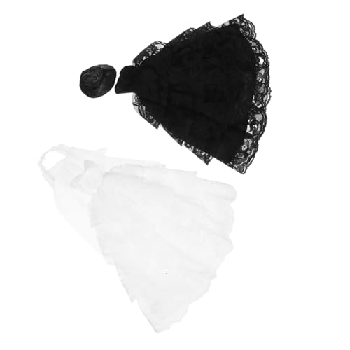 CIYODO 2 Stück Teiliges Puppenkleid- Handgefertigte Spitzen-hochzeitskleider in Schwarz und Weiß Miniatur Prinzessin Kostüm für Rollenspiel Detailreiche Puppenkleider für Sammler und CIYODO 2 Stück Teiliges Puppenkleid- Handgefertigte Spitzen-hochzeitskleider in Schwarz und Weiß Miniatur Prinzessin Kostüm für Rollenspiel Detailreiche Puppenkleider für Sammler und von CIYODO