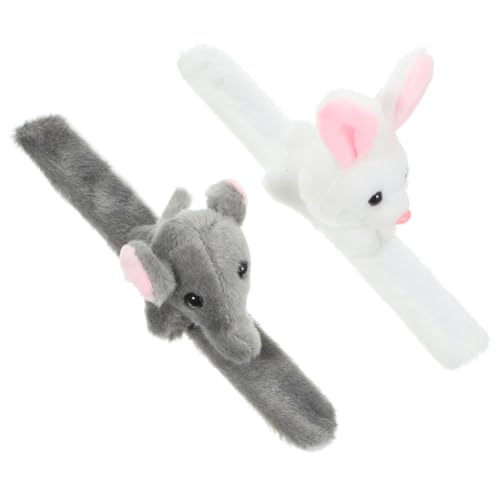 CIYODO 2 Stück Teiliges Tierische Slap Bracelets Leichte Weiche Armbänder Langlebig und Angenehm als Kinderparty Deko und für Jungen und Mädchen von CIYODO