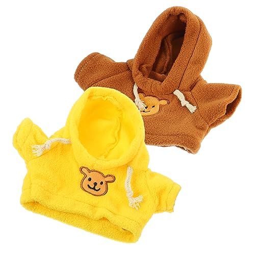 CIYODO 2 Stück Teiliges Wiederverwendbarer Puppenkleidung für Gelbe und Braune Sweatshirts Puppenbekleidung für Zubehör für Kreatives Ankleiden und Eltern Junge Mädchen Spiel von CIYODO