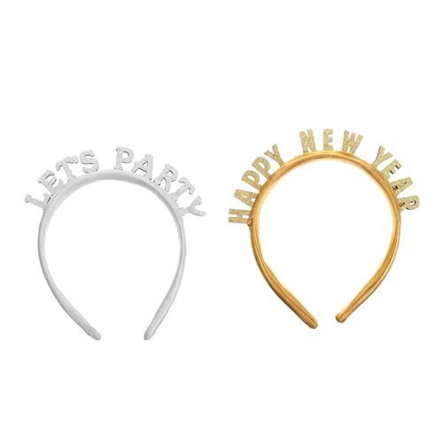 CIYODO 2 Stück Teiliges Year Haarband Party Haarreifen Kopfband Festival Kopfschmuck Design Bequem für Silvester Weihnachten und Festliche Anlässe CIYODO 2 Stück Teiliges Year Haarband Party Haarreifen Kopfband Festival Kopfschmuck Design Bequem für Silvester Weihnachten und Festliche Anlässe von CIYODO