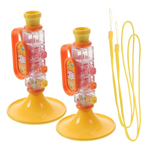 CIYODO 2 Stück Trompete Kinderspielzeug kleine Trompetenspielzeuge Musikalisches Trompetenspielzeug für Trompeteninstrumente -Musikhorn Plastik Gelb CIYODO 2 Stück Trompete Kinderspielzeug kleine Trompetenspielzeuge Musikalisches Trompetenspielzeug für Trompeteninstrumente -Musikhorn Plastik Gelb von CIYODO