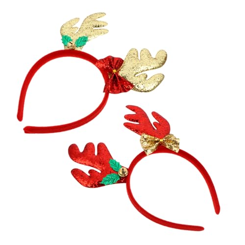 CIYODO 2 Stück Weihnachtliche Damen Haarschmuck Rentier Geweih Haarband Elastisch Weich Komfortabel für Festliche Partys Cosplay und Weihnachten CIYODO 2 Stück Weihnachtliche Damen Haarschmuck Rentier Geweih Haarband Elastisch Weich Komfortabel für Festliche Partys Cosplay und Weihnachten von CIYODO