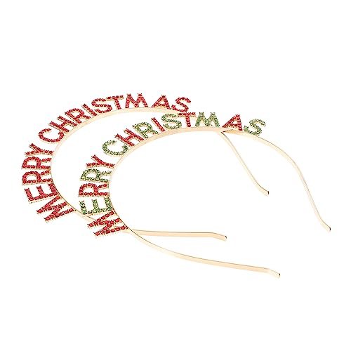 CIYODO 2 Stück Weihnachtliches Haarband Merry Christmas Buchstaben Stirnband Rot und Langlebiges Komfortables Haarschmuck für Festival Karneval Kostümparty Festliche Anlässe CIYODO 2 Stück Weihnachtliches Haarband Merry Christmas Buchstaben Stirnband Rot und Langlebiges Komfortables Haarschmuck für Festival Karneval Kostümparty Festliche Anlässe von CIYODO