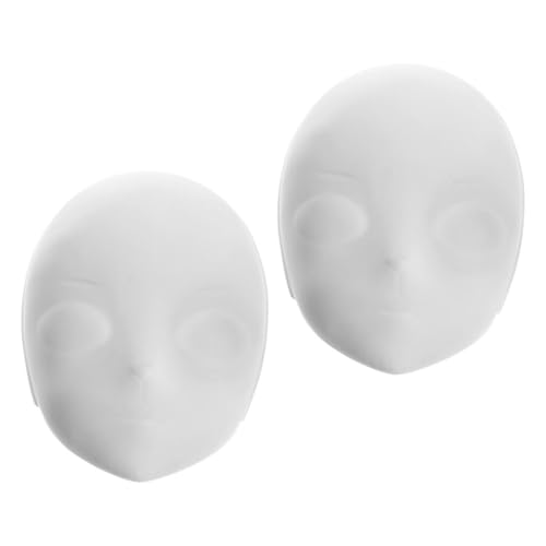 CIYODO 2 Stück Weiße DIY PVC Fox Masken Matte Oberfläche Bemalbare Vollgesichts Masken für Karneval Halloween Cosplay Vielseitig Passend und Leicht für Kreative Partys und Bastelprojekte von CIYODO