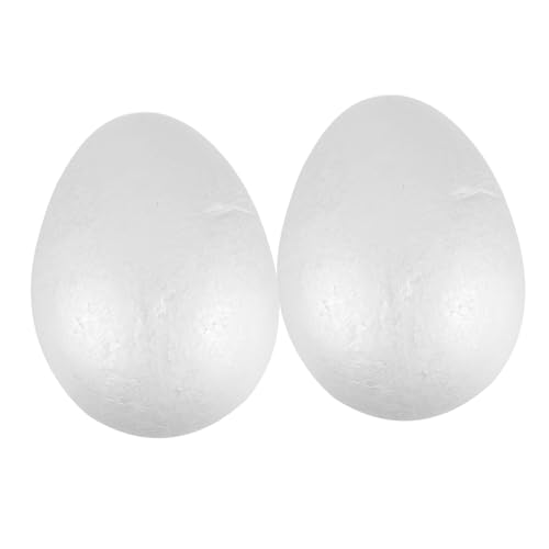 CIYODO 2 Stück Weiße DIY Schaumstoff Eier zum Bemalen und Basteln für Ostern Festival Dekoration Handwerk von CIYODO