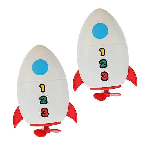 CIYODO 2 Stück Wind Up Badewannenspielzeug für Süßes Raketen Design Schwimmendes für Badewanne und Pool für Mädchen und Jungen Spaß Beim Baden von CIYODO