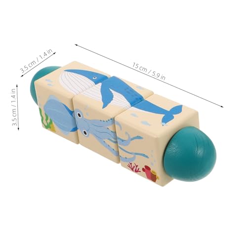 CIYODO 2 Stücke Rotierenden Rotierenden Puzzles Für Pädagogisches Montessori Für Spin Block Frühen Bildung Holz von CIYODO