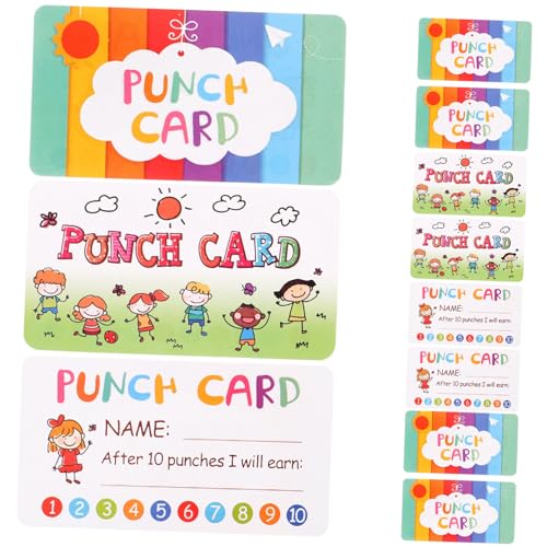 CIYODO 20 Blatt Cartoon-belohnungskarten Für Kinder Lochkarten Ermutigungskarten Mit Namensspalte CIYODO 20 Blatt Cartoon-belohnungskarten Für Kinder Lochkarten Ermutigungskarten Mit Namensspalte von CIYODO
