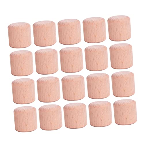 CIYODO 20 Stück Bausteine ​​ Musterblöcke bausteine Building Blocks for Educational Toys holzbauklötze holzspielzeug Holzwürfel gemometrischer Holzblock Bambus Beige von CIYODO