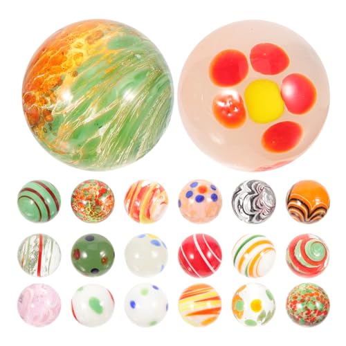 CIYODO 20 Stück Bunte Glasmurmeln für Fischglas Dekoration DIY Handwerksmaterial und Arrangements Sichere und Pflegeleichte Glaskugeln für Aquarien und Bastelprojekte von CIYODO