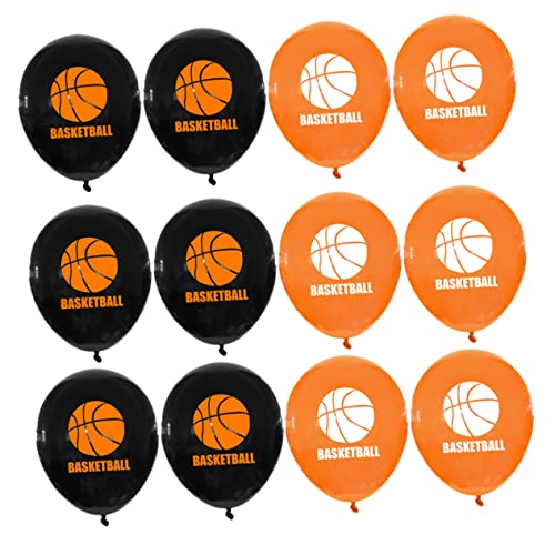 CIYODO 20 Stück Geburtstagsverzierung orange Luftballons Heliumballon-Kit Geburtstag Luftballons Party Bausatz Basketball-Geburtstagsballons Basketball-Ballons Emulsion von CIYODO