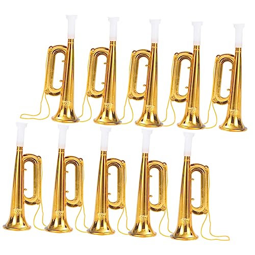 CIYODO 20 Stück Goldenes Horn kleine Trompetenspielzeuge musikalische Trompetenspielzeuge Simulation Trompete Little Trompete Kinderspielzeug Plastik von CIYODO