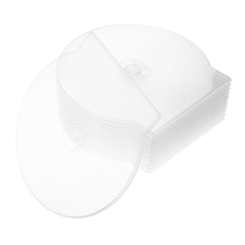 CIYODO 20 Stück Hüllen Klare Hüllen Runde Disc Hülle Clamshell Disc Halter Aufbewahrungshülle Einzelhülle Disk Aufbewahrungshülle Blanko Hüllen Clamshell Disc Hülle Kunststoff von CIYODO