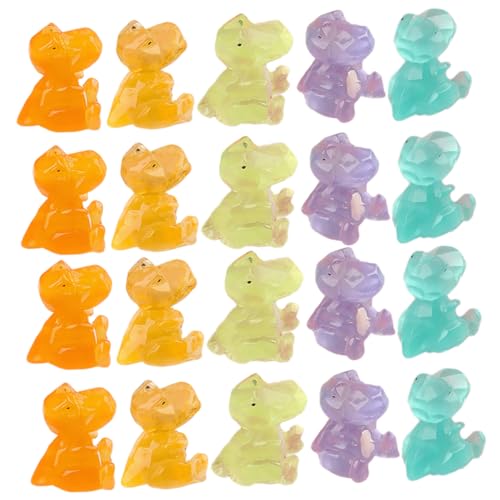 CIYODO 20 Stück Kleine Dinosaurier-Modell-Ornamente, Leuchtende Kleine Dinosaurier-bastelarbeiten, Die Im Dunkeln Leuchten CIYODO 20 Stück Kleine Dinosaurier-Modell-Ornamente, Leuchtende Kleine Dinosaurier-bastelarbeiten, Die Im Dunkeln Leuchten von CIYODO