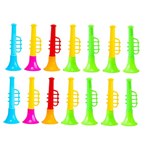 CIYODO 20 Stück Kleiner Lautsprecher Kind Mini Blasenhörner Babymusikspielzeug Trompeten Mini-trompete Für Die Schule Lustige Spielzeugtrompete Sichere Minitrompete Plastik von CIYODO