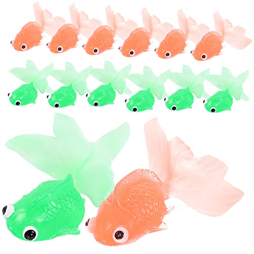 CIYODO 20 Stück Künstliche Goldfisch Dekoration Simulation Goldfisch Schwimmende Fische Aquarium Gefälschte Schwimmende Fische Winzige Plastikfische Schwimmende Künstliche von CIYODO