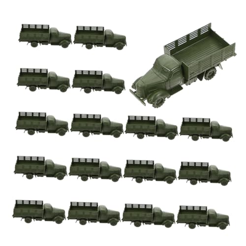 CIYODO 20 Stück LKW-Modell -LKW- Spielzeugauto Aus Kunststoff Für Transportfahrzeuge Bildungsspielzeug Baustellenspielzeug Tischdekoration Aus Sand Pp Olive Green von CIYODO