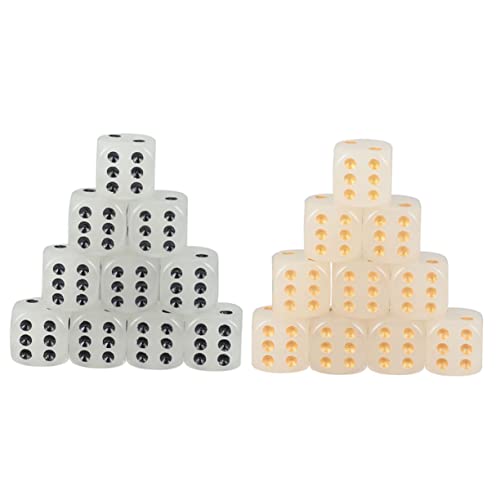 CIYODO 20 Stück Leuchtwürfel Mehrseitige Würfel-Requisiten Mini-würfel-Spielzeug Zum Spielen von CIYODO