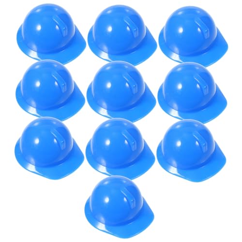 CIYODO 20 Stück Mini-Hut Puppe Anstoßkappe Solarlüfter Kinderhelm Schutzhelm halllowen hlloween DIY-Zubehör Lustig Hauszubehör Weinflaschenverschluss Vogelhelm aus Kunststoff Plastik Blue von CIYODO