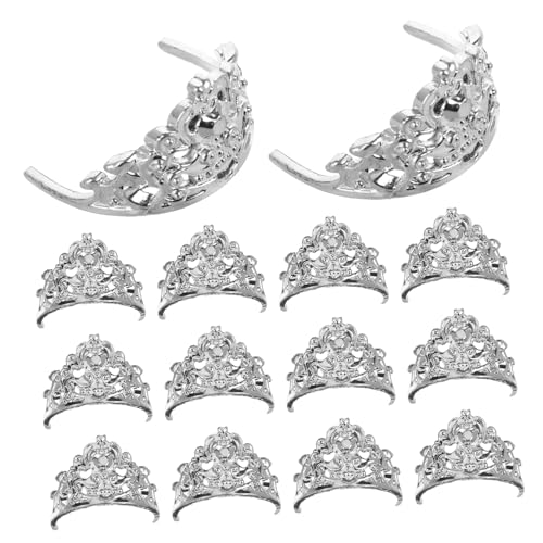 CIYODO 20 Stück Mini Queen Crown Hair Accessoires Puppe Klein Winzig Prinzessin Mini-schmuck Kopfschmuck Mini Krone Zubehör Mini-Krone Mini-kopfbedeckungsdekore Plastik Silber CIYODO 20 Stück Mini Queen Crown Hair Accessoires Puppe Klein Winzig Prinzessin Mini-schmuck Kopfschmuck Mini Krone Zubehör Mini-Krone Mini-kopfbedeckungsdekore Plastik Silber von CIYODO