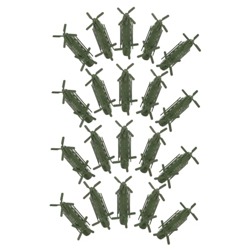 CIYODO 20 Stück Teiliges Hubschrauber Transportflugzeug Modell Militärisches Sandtisch Flugzeug für Jungen und Mädchen Dekoration und Lernspielzeug für Kinderzimmer von CIYODO