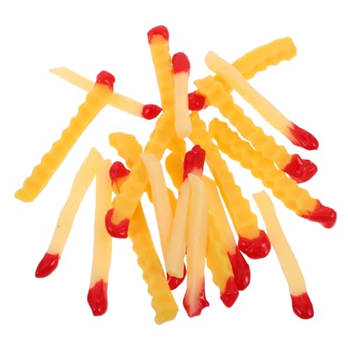 CIYODO 20 Stück Teiliges Künstliche Pommes Frites mit Realistischer Struktur Leichtes Küchen Vielseitig für Restaurant Dekoration Fotorequisiten und Party Darstellung Geeignet von CIYODO