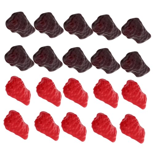 CIYODO 20 Stück Teiliges Künstliche und Maulbeerfrüchte Realistische Mini Fruchtmodelle aus Kunststoff Vielseitige Dekoration für Zuhause Bäckerei DIY Fotorequisiten Tisch und von CIYODO