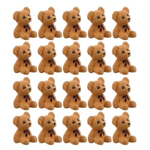 CIYODO 20 Stück Teiliges Mini Bärenfiguren aus Resin Süße Deko für DIY Projekte Realistische Details Langlebig für Kreative Bastelideen und Dekorationen CIYODO 20 Stück Teiliges Mini Bärenfiguren aus Resin Süße Deko für DIY Projekte Realistische Details Langlebig für Kreative Bastelideen und Dekorationen von CIYODO