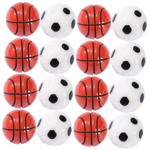 CIYODO 20 Stück Teiliges Mini Basketball und Fußball Set aus Harz Detailreiche Sport Deko für Puppenhaus und Hausdekoration Miniaturspielzeug für DIY und Geschenke von CIYODO