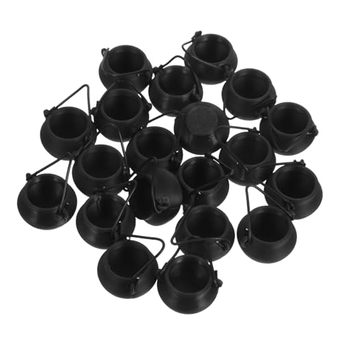 CIYODO 20 Stück Teiliges Mini Halloween Kessel Kleine Plastik Krüge mit Henkel Wiederverwendbar Tragbar für Tischdekoration Süßigkeitenhalter DIY Bastelmaterial Miniatur Halloween Deko CIYODO 20 Stück Teiliges Mini Halloween Kessel Kleine Plastik Krüge mit Henkel Wiederverwendbar Tragbar für Tischdekoration Süßigkeitenhalter DIY Bastelmaterial Miniatur Halloween Deko von CIYODO