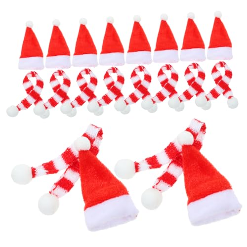 CIYODO 20 Stück Teiliges Mini Weihnachtsmützen und Gestricktes Schal Handgefertigte Xmas Deko in Rot Weiß Weiche Stoffornamente für Puppen Pflanzen und Festliche Heimdekoration CIYODO 20 Stück Teiliges Mini Weihnachtsmützen und Gestricktes Schal Handgefertigte Xmas Deko in Rot Weiß Weiche Stoffornamente für Puppen Pflanzen und Festliche Heimdekoration von CIYODO