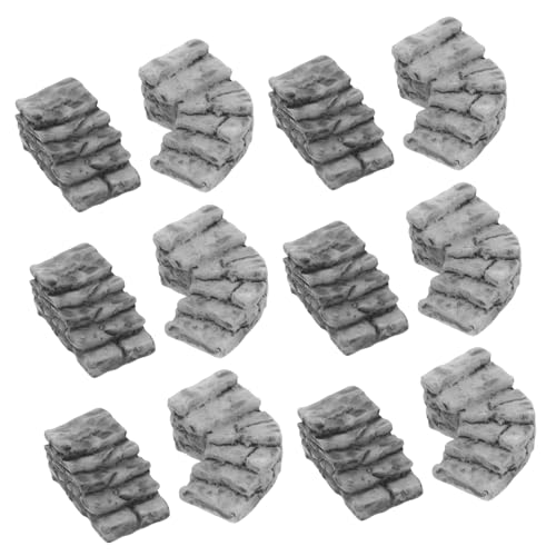 CIYODO 20 Stück Teiliges Miniatur Treppen aus Widerstandsfähigem Harz Gebogene und Gerade Steinstufen Vielseitig für Puppenhaus Dekoration Bonsai Garten Miniatur Landschaft und DIY CIYODO 20 Stück Teiliges Miniatur Treppen aus Widerstandsfähigem Harz Gebogene und Gerade Steinstufen Vielseitig für Puppenhaus Dekoration Bonsai Garten Miniatur Landschaft und DIY von CIYODO