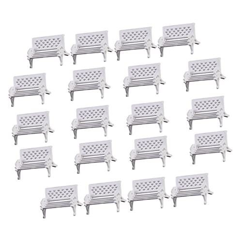 CIYODO 20 Stück Teiliges Miniatur aus Mittelgroße Gartenbank Modelle für Puppenhäuser Sandtisch Dekoration Realistische Szene Deko für DIY von CIYODO