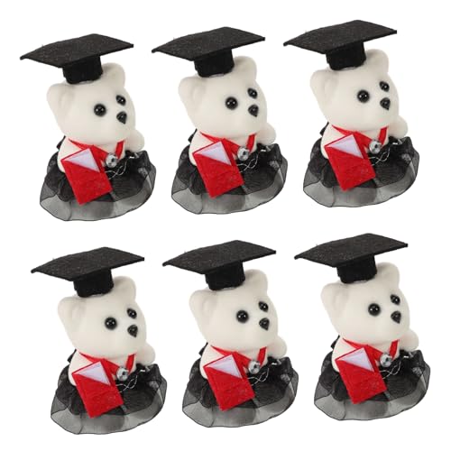 CIYODO 20 Stück Teiliges Plüschbär Abschlussbär Kuscheltier mit Doktorhut Weiche DIY Puppen für Abschlussfeier Bouquet Deko Geschenkidee für Freunde und Familie von CIYODO