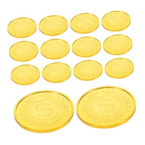 CIYODO 200 Stück Piratenmünzen Gold Kunststoff Münzen für Schatztruhe Brettspiele Party Piratenmotive Realistische Spielgeld Belohnung von CIYODO