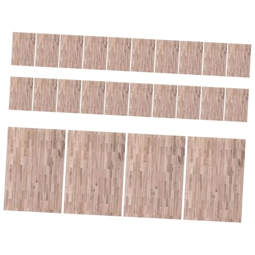 CIYODO 24 Stück Maßstab Selbstklebende Realistische Holzstruktur Bodenbeläge für Miniatur Puppenhaus Dekoration von CIYODO