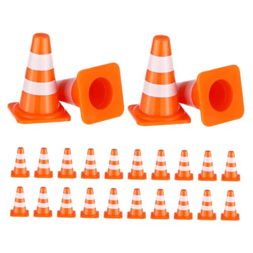 CIYODO -TLG Mini-Verkehrskegel-Spielzeug Orange Kleine Verkehrsschilder Baukegel für Rollenspiele Puppenhaus-Zubehör Lernen über Verkehrssicherheit von CIYODO