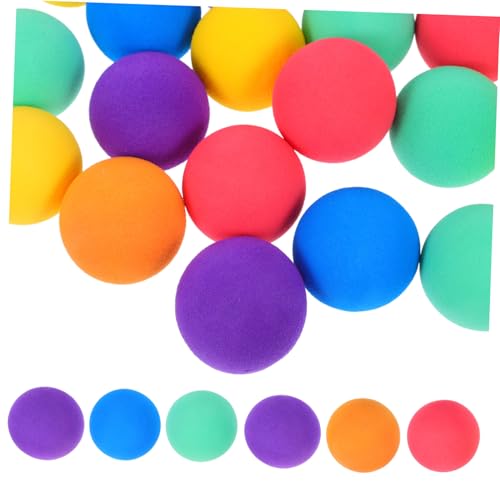 CIYODO 24 Stück Teiliges Eva Schaumstoffball Weiche Mini Stressbälle Bunte Antistressspielzeuge für Erwachsene Elastische Entspannungsbälle für Drinnen und Draußen Partyzubehör von CIYODO
