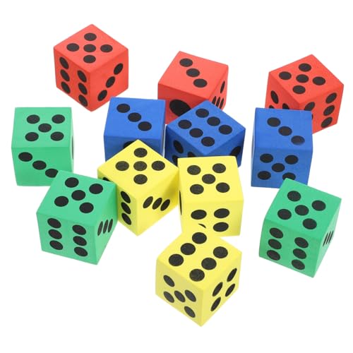CIYODO 24 Stück Teiliges Jumbo Spielwürfel aus Sicherem Schaumstoff Bunte Würfel für Kinderparty und Lernspielzeug Spielerisches Mathe und Gesellschaftsspiel für Jungen und Mädchen von CIYODO