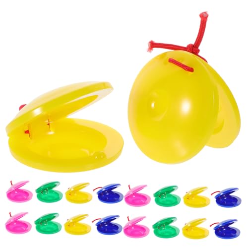 CIYODO 24 Stück Teiliges Kindergitarren aus Robustem PP Material Handliche Kastagnetten für Fördert Musikalische Fähigkeiten Kognitive Entwicklung und Kreative Fantasie Sicher und von CIYODO