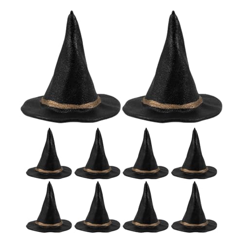CIYODO 24 Stück Teiliges Mini Hexenhüte Schwarz für Puppenhaus Dekoration DIY Bastelbedarf Flaschenverschlüsse Party Zubehör Vielseitig Einsetzbar für Halloween und Festlichkeiten CIYODO 24 Stück Teiliges Mini Hexenhüte Schwarz für Puppenhaus Dekoration DIY Bastelbedarf Flaschenverschlüsse Party Zubehör Vielseitig Einsetzbar für Halloween und Festlichkeiten von CIYODO