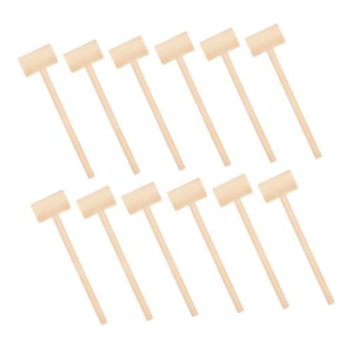 CIYODO 24 Stück Teiliges Mini Holzhammer Kleiner Holzmallet für Leichter Holzhammer zum Schokoladenbrechen und Basteln Ergonomisch für Kleine Hände für Partyspiele und DIY Aktivitäten von CIYODO
