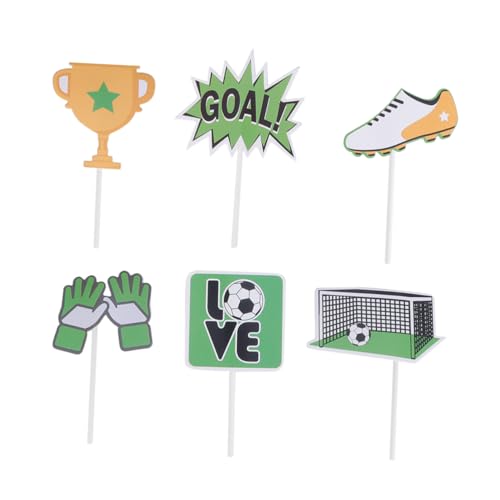 CIYODO 24Stücke Fußball Party Kuchen Picks Kreative Dekoration für Torten und Desserts Hochwertige Papierkuchen Picks für Sport Themenfeiern für Geburtstage und Events CIYODO 24Stücke Fußball Party Kuchen Picks Kreative Dekoration für Torten und Desserts Hochwertige Papierkuchen Picks für Sport Themenfeiern für Geburtstage und Events von CIYODO