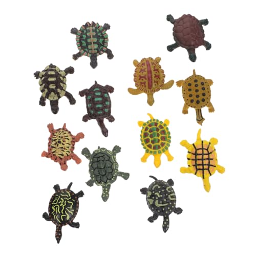 CIYODO 24Stücke Schildkröten Modellfiguren aus Kunststoff Realistisches Aquarium Deko für Fischtank für Lernspielzeug für Bastelprojekte und Desktop Dekoration von CIYODO