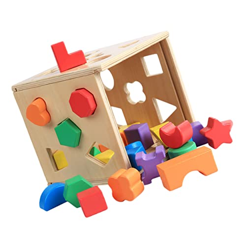 CIYODO Pädagogisches Formsortierset Kinder Holzbausteine babyspielzeug Kinderspielzeug Block Matching Game CIYODO Pädagogisches Formsortierset Kinder Holzbausteine babyspielzeug Kinderspielzeug Block Matching Game von CIYODO