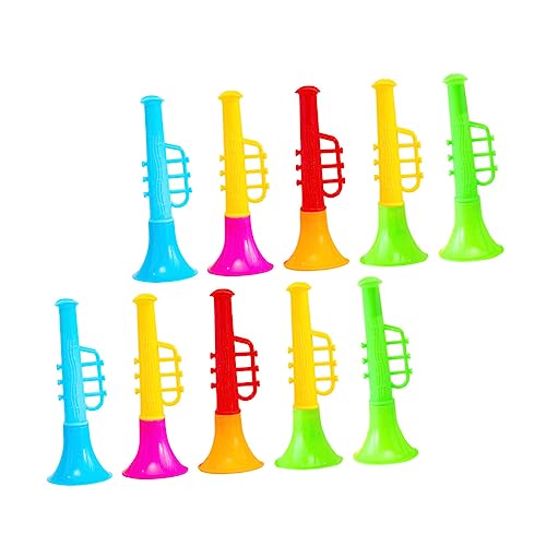 CIYODO 25 Stück Mini -Horn -spielsachen Kleine Spielzeugtrompete Trompetenspielzeug Für Partygebläse Krachmacher Kleinkinder -trompetenspielzeug Mini-trompete Abs Zufällige Farbe von CIYODO