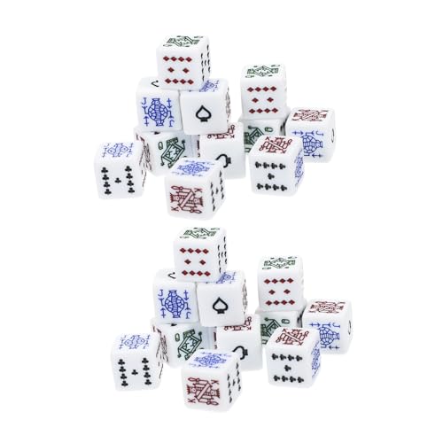 CIYODO 25 Stück Teiliges Poker Würfel Set Weiße Sechseitige Acryl Würfel Für Brettspiele Kartenspiele Party Zubehör Spielsteine CIYODO 25 Stück Teiliges Poker Würfel Set Weiße Sechseitige Acryl Würfel Für Brettspiele Kartenspiele Party Zubehör Spielsteine von CIYODO