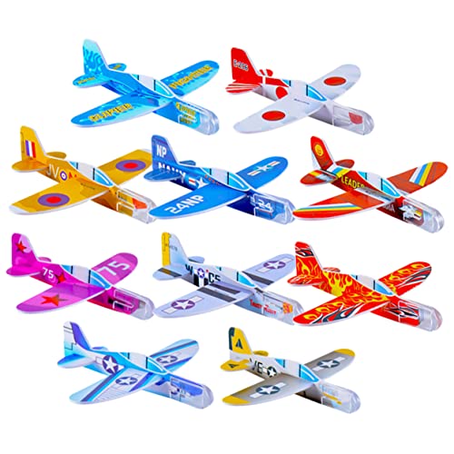 CIYODO 25 Stück Teiliges Segelflugzeug Bunte DIY Flugzeugmodelle aus Schaumstoff Leichte Wurfgleiter für Geburtstagsgeschenk und Outdoor von CIYODO