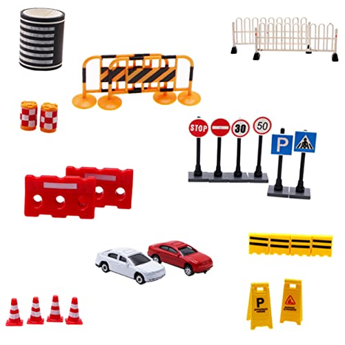 CIYODO 27 Stück Teiliges Mini Verkehrszeichenspielzeug Set mit Kleinen Leitkegeln und Straßenbarrieren Pädagogisches Baustellen für Sandtisch Modellbau und Frühe Verkehrserziehung CIYODO 27 Stück Teiliges Mini Verkehrszeichenspielzeug Set mit Kleinen Leitkegeln und Straßenbarrieren Pädagogisches Baustellen für Sandtisch Modellbau und Frühe Verkehrserziehung von CIYODO