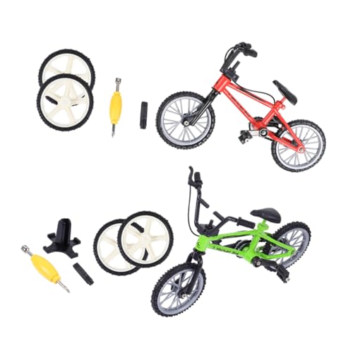 CIYODO 2Sätze Finger Fahrrad Teiliges Aluminiumlegierung Fingerbike Modell für Kreatives Tischspiel Fantasie und Fingerfertigkeit Perfektes für Geburtstage von CIYODO